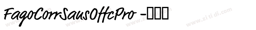 FagoCorrSansOffcPro 字体转换